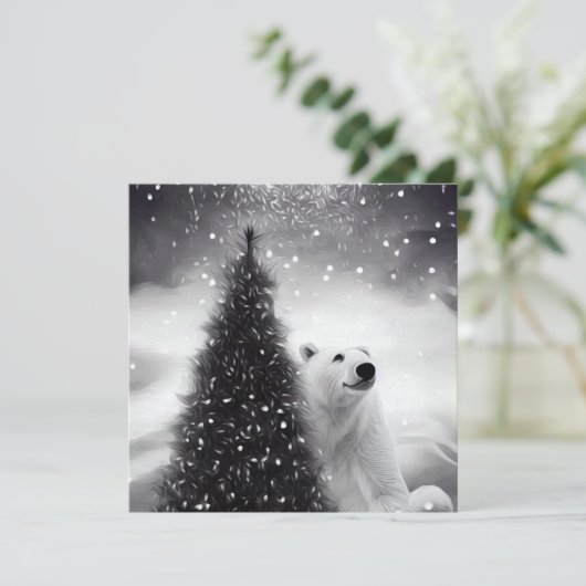 Weihnachtsbaum & Polar-Bär (Stehend Vorderseite)