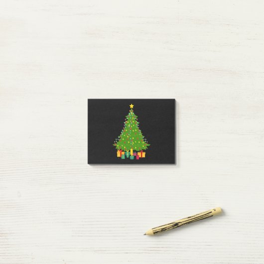 Weihnachtsbaum Post-it Klebezettel (Auf Schreibtisch)