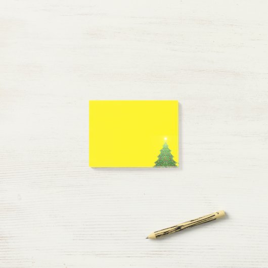 Weihnachtsbaum Post-it Klebezettel (Auf Schreibtisch)