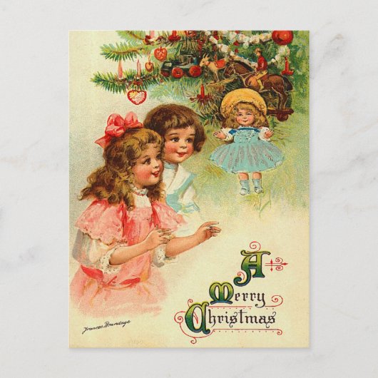 Weihnachtsbaum Postcard Feiertagspostkarte (Vorderseite)