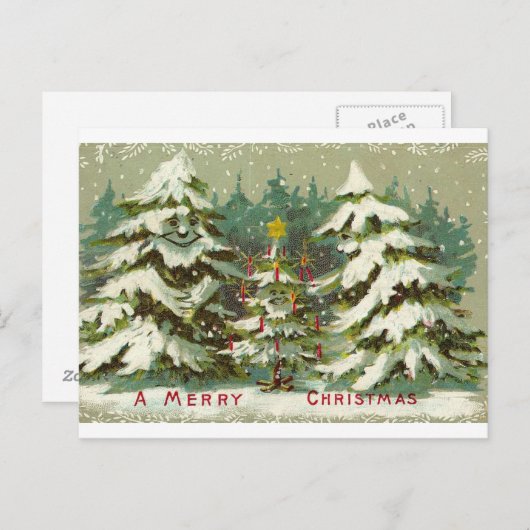 Weihnachtsbaum Postcard Feiertagspostkarte (Vorne/Hinten)