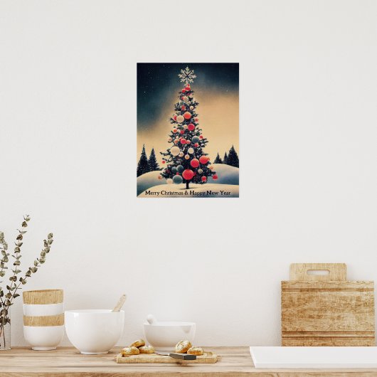 Weihnachtsbaum Poster (Küche)
