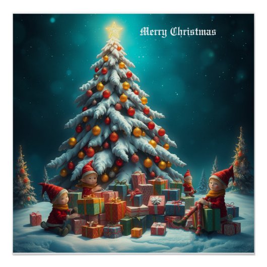 Weihnachtsbaum Poster (Vorderseite)