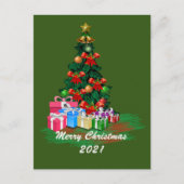 Weihnachtsbaum Postkarte (Vorderseite)
