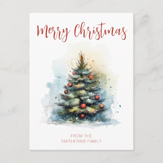 Weihnachtsbaum Postkarte (Vorderseite)