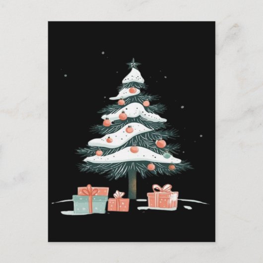 Weihnachtsbaum Postkarte (Vorderseite)