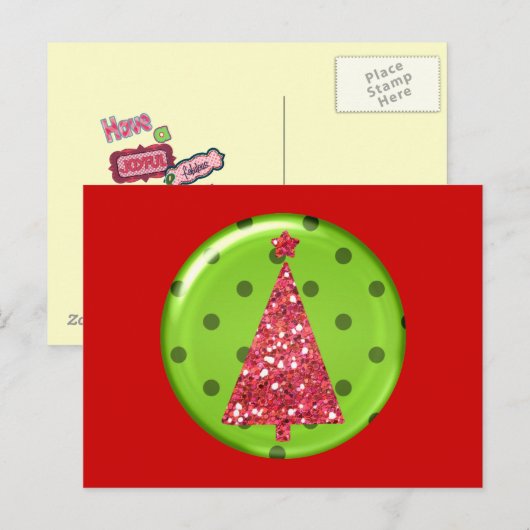 Weihnachtsbaum Postkarte (Vorne/Hinten)