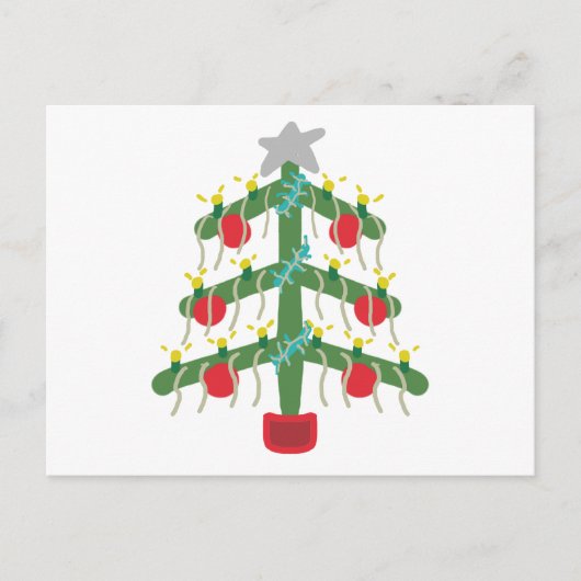 Weihnachtsbaum Postkarte (Vorderseite)