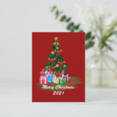 Weihnachtsbaum Postkarte (Stehend Vorderseite)