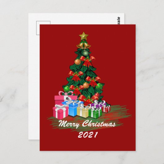 Weihnachtsbaum Postkarte (Vorne/Hinten)