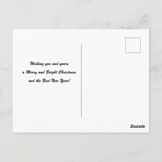 Weihnachtsbaum Postkarte (Rückseite)