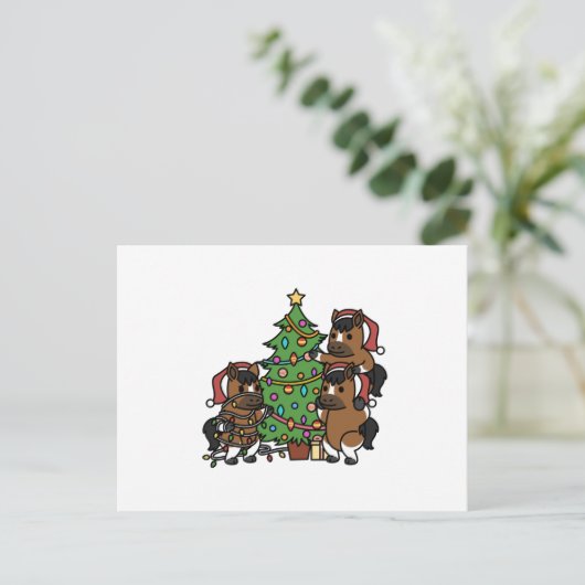 Weihnachtsbaum Postkarte (Stehend Vorderseite)