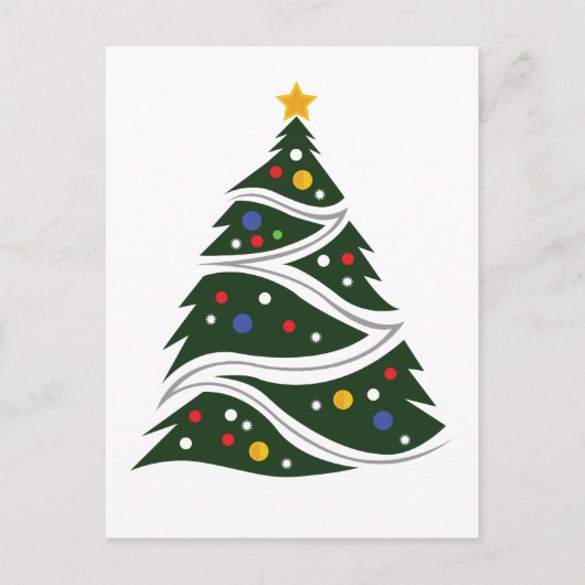 Weihnachtsbaum Postkarte (Vorderseite)