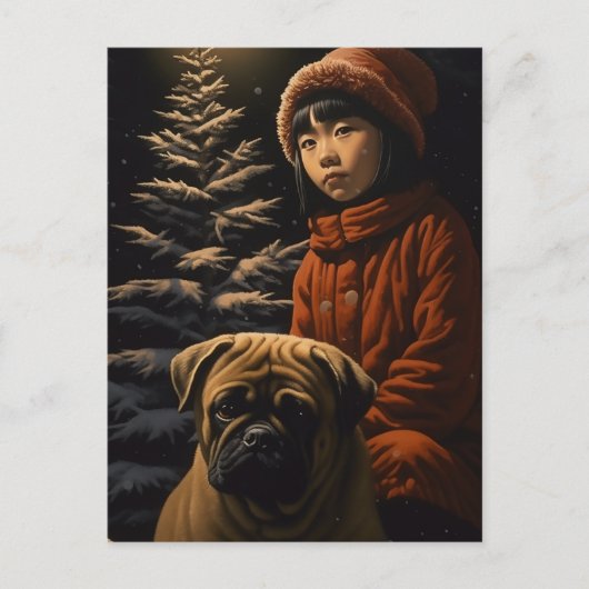 Weihnachtsbaum Postkarte (Vorderseite)