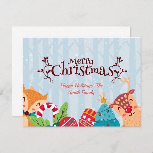 Weihnachtsbaum Postkarte (Vorne/Hinten)