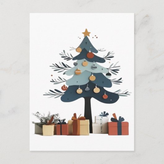 Weihnachtsbaum Postkarte (Vorderseite)