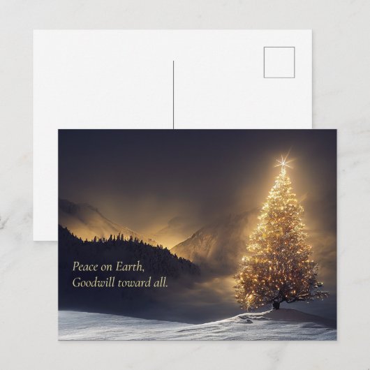 Weihnachtsbaum Postkarte (Vorne/Hinten)
