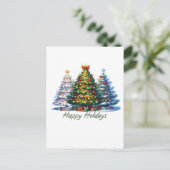 Weihnachtsbaum Postkarte (Stehend Vorderseite)