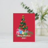 Weihnachtsbaum Postkarte (Stehend Vorderseite)