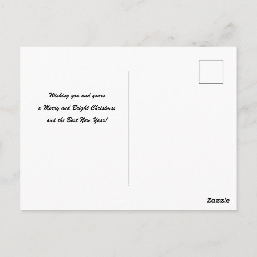 Weihnachtsbaum Postkarte (Rückseite)