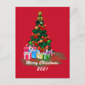 Weihnachtsbaum Postkarte (Vorderseite)
