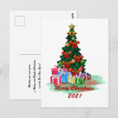 Weihnachtsbaum Postkarte (Vorne/Hinten)