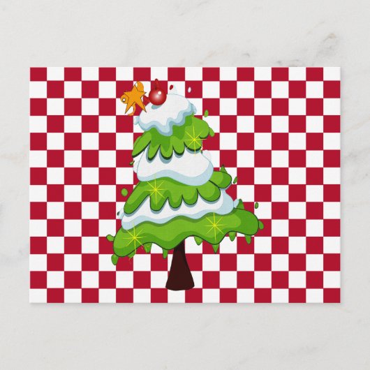 Weihnachtsbaum Postkarte (Vorderseite)
