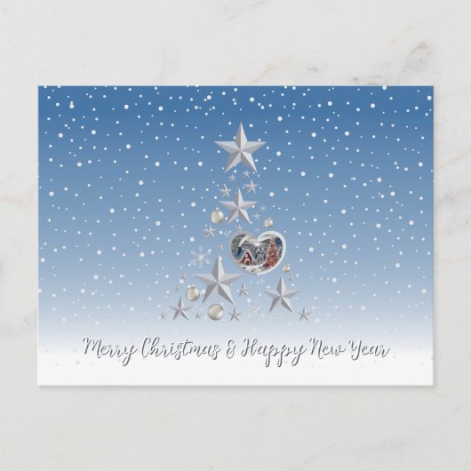 Weihnachtsbaum Postkarte (Vorderseite)