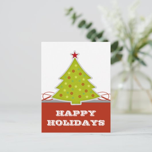 Weihnachtsbaum Postkarte (Stehend Vorderseite)