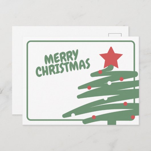 Weihnachtsbaum Postkarte (Vorne/Hinten)