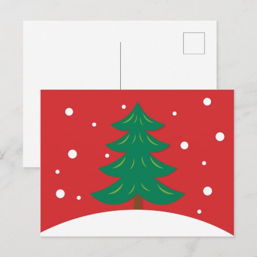 Weihnachtsbaum Postkarte (Vorne/Hinten)