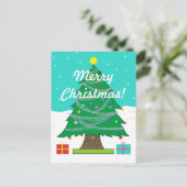 Weihnachtsbaum-Postkarte Feiertagspostkarte (Stehend Vorderseite)