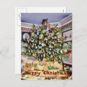 Weihnachtsbaum-Postkarte Feiertagspostkarte (Vorne/Hinten)