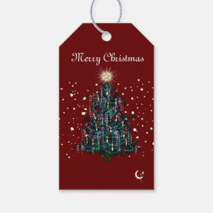 Weihnachtsbaum Postkarte Geschenkanhänger