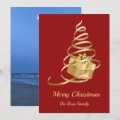 Weihnachtsbaum präsent feiertagskarte (Vorne/Hinten)