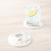 Weihnachtsbaum, präsent, String Lights, Bokeh Getränkeuntersetzer (Seite)