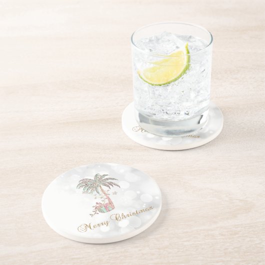 Weihnachtsbaum, präsent, String Lights, Bokeh Getränkeuntersetzer (Seite)