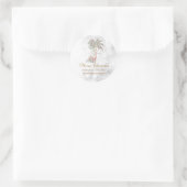 Weihnachtsbaum, präsent, String Lights, Bokeh Runder Aufkleber (Tasche)