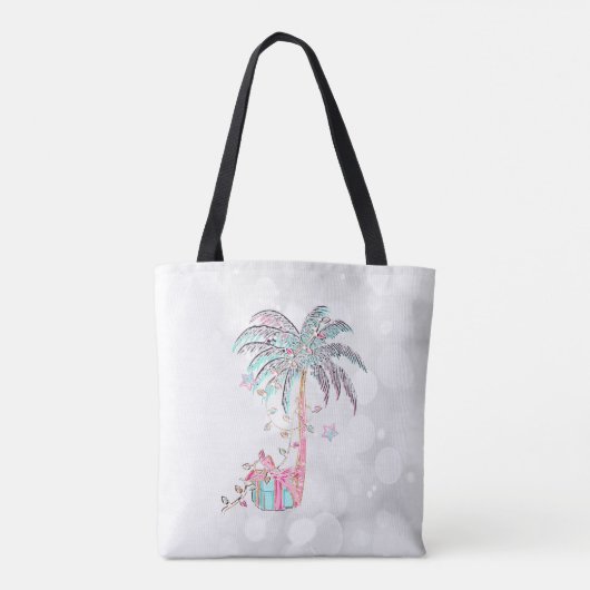 Weihnachtsbaum, präsent, String Lights, Bokeh Tasche (Rückseite)