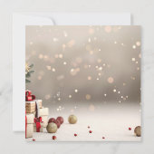 Weihnachtsbaum präsentiert Bokeh Corporate Weihnac Einladung (Rückseite)