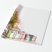 Weihnachtsbaum präsentiert Ferien Geschenkpapier (Ungerollt)