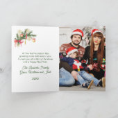 Weihnachtsbaum, präsentiert Foto Feiertagskarte (Innenseite)