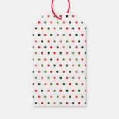 Weihnachtsbaum präsentiert Retro Moderne Geschenkanhänger (Rückseite)