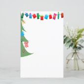 Weihnachtsbaum & Presents Stationery (Matching) (Stehend Vorderseite)