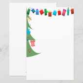 Weihnachtsbaum & Presents Stationery (Matching) (Vorne/Hinten)