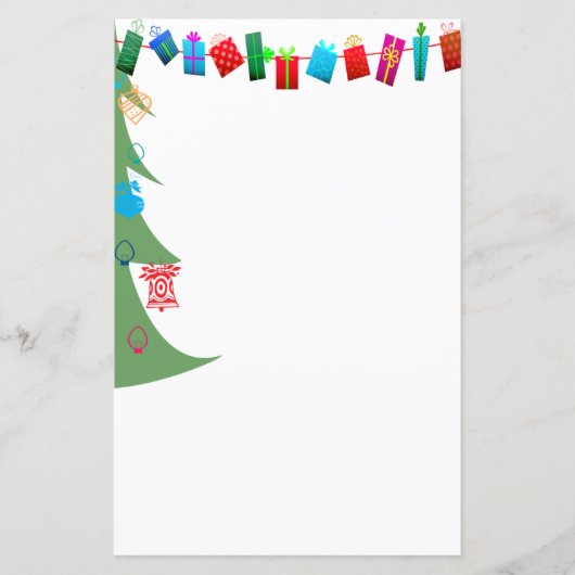 Weihnachtsbaum & Presents Stationery (Matching) (Vorderseite)