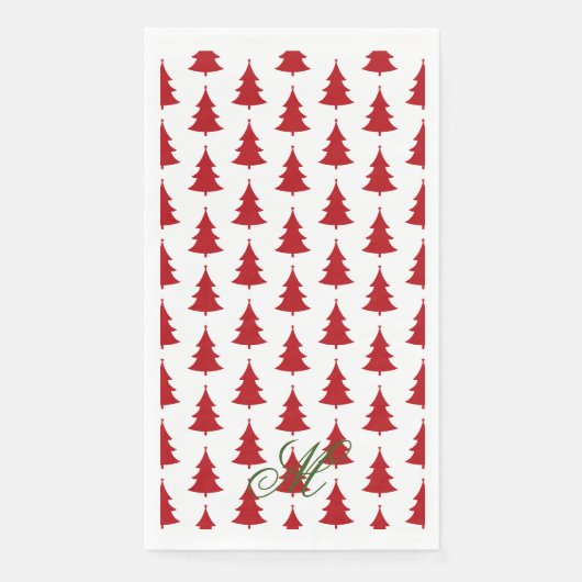 Weihnachtsbaum Print Gasttuch Serviette (Vorderseite)