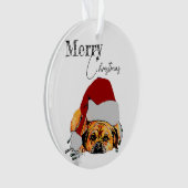 Weihnachtsbaum Puggle Ornament (Vorderseite)