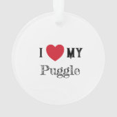 Weihnachtsbaum Puggle Ornament (Rückseite)