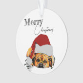 Weihnachtsbaum Puggle Ornament (Vorderseite)